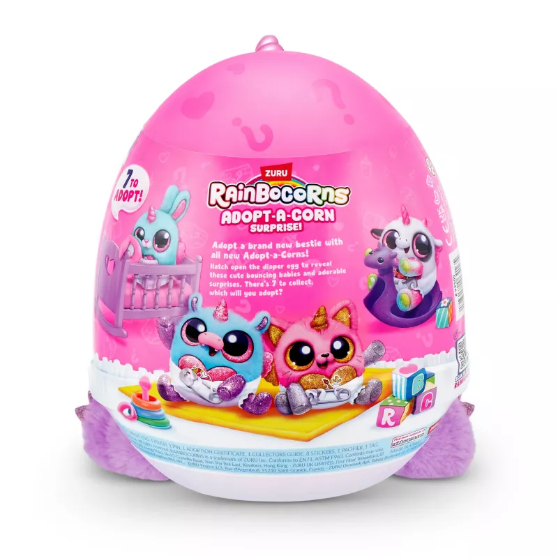 Zuru Rainbocorns Adopt-A-Corn Surprise minkštas žaisliukas – rinktinis mini personažas (asortimente)