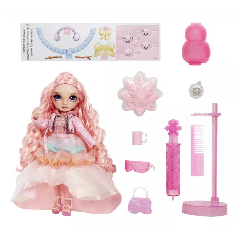 Lėlė Rainbow High Winter Wonderland – Bella (rožinė) – mados lėlė, 280 mm, įvairiaspalvė