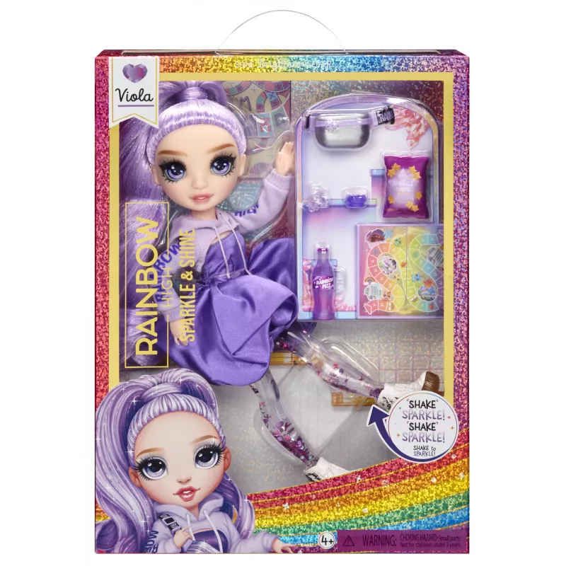 Rainbow High Sparkle & Shine mados lėlė – Viola (violetinė)