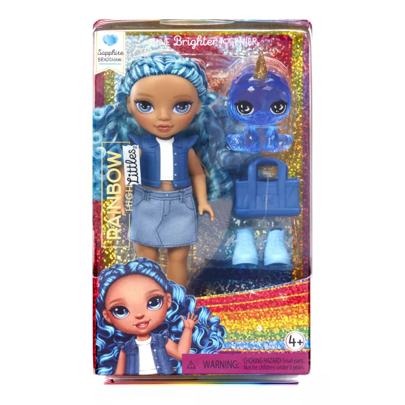 Rainbow High Littles Lėlė – Safyras (Mėlyna), Mados lėlė, Moteriška, 4 m., Berniukai/Mergaitės, Įvairiaspalvė
