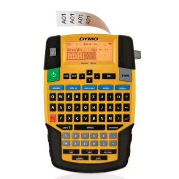 DYMO RHINO 4200 Pramoninis etikečių spausdintuvas | QWERTZ klaviatūra ir sparčiaisiais klavišais | Patvarus etikečių spausdintuvas statyboms ir sunkiems darbams