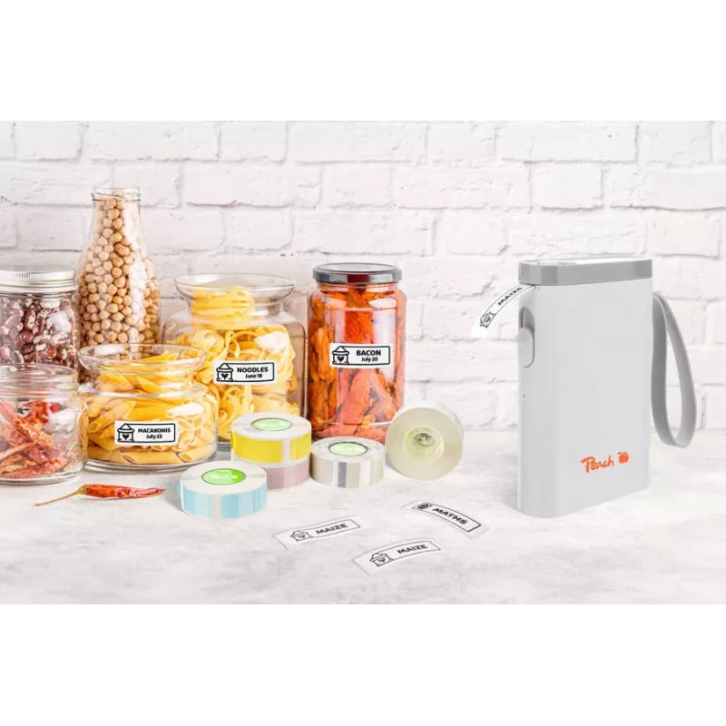 Pakeitimo rulonai PEACH PE-110 skaidrūs, skirti Laber Printer PE102, suderinama atsarginė medija