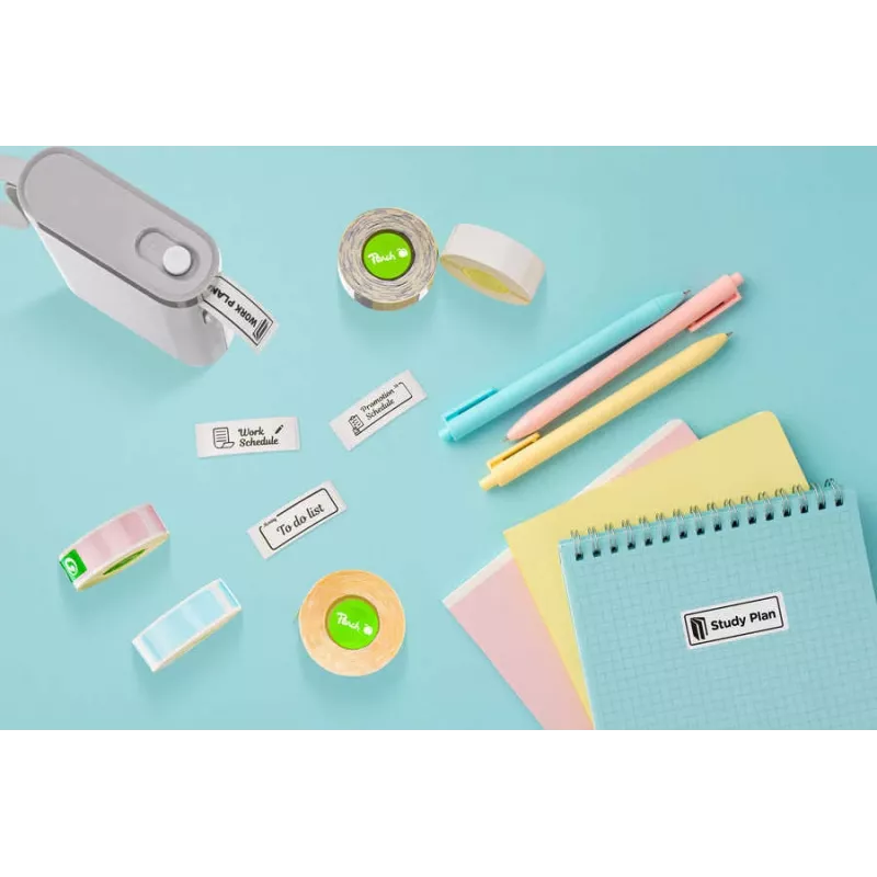 Pakeitimo rulonai PEACH PE-110 skaidrūs, skirti Laber Printer PE102, suderinama atsarginė medija