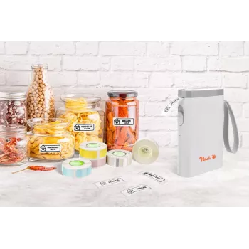 Pakeitimo ritiniai etikečių spausdintuvui PEACH PE-110 – 3 ritiniai, spalvos juoda, žydra, geltona