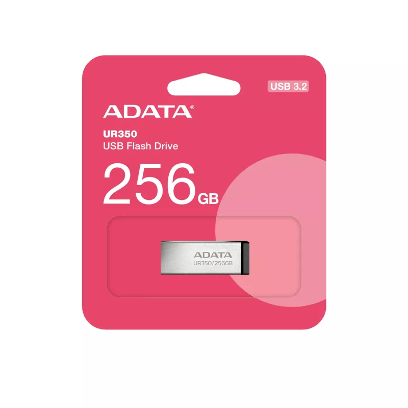 ADATA UR350 USB atmintukas 256 GB USB Type-A 3.2 Gen 1 (3.1 Gen 1) Juoda, Sidabrinė