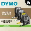 DYMO D1 autentiškos etiketės | juodas spaudinys ant geltonos juostos | 12 mm x 7 m | lipnios etiketės LabelManager žymekliams | pagaminta Europoje