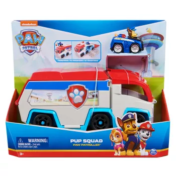 Spin Master PAW Patrol Pup Squad Patroller komandinis automobilis su kolekcionuojamu Chase automobiliuku, nuo 3 metų, plastikinis, įvairiaspalvis