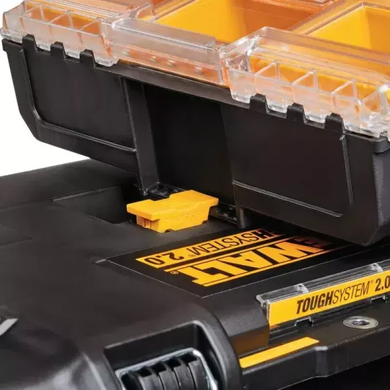 Dėžė įrankiams DeWALT ToughSystem 2.0 Juoda Skaidri Geltona 6 Kišenės