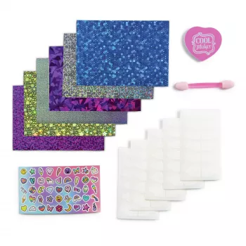 Cool Maker Mix & Mani Folijos Nagų Rinkinys su 6 Lakštais ir Lipdukais 5 Manikiūrams (Pakuotė Gali Skirtis), Kūrybinis Žaislas Mergaitėms Nuo 7 Metų