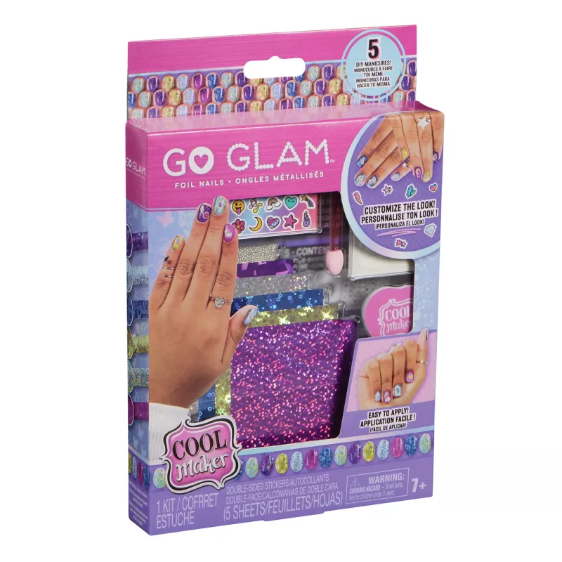 Cool Maker Mix & Mani Folijos Nagų Rinkinys su 6 Lakštais ir Lipdukais 5 Manikiūrams (Pakuotė Gali Skirtis), Kūrybinis Žaislas Mergaitėms Nuo 7 Metų