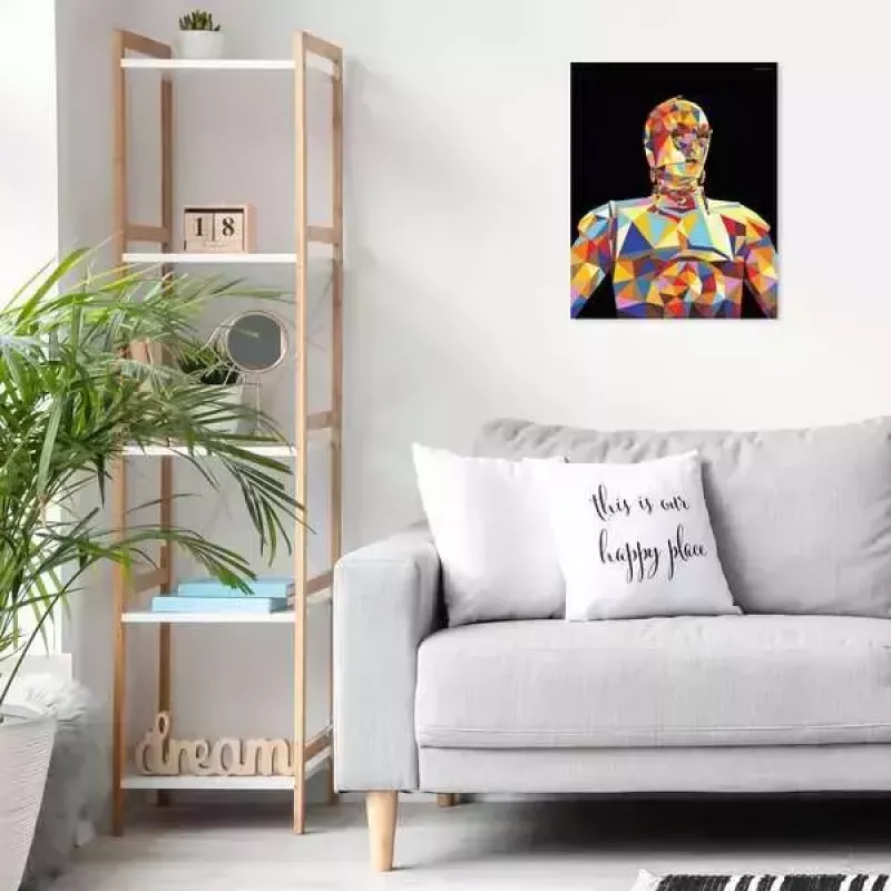 Piešimo rinkinys Ravensburger CreArt Star Wars C-3PO – drobės tapybos rinkinys figūrėlės kūrimui
