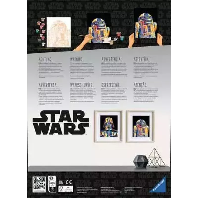Piešimo rinkinys Ravensburger CreArt Star Wars – Darth Vader, modelis 23731, dažymas pagal numerius
