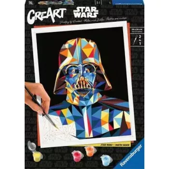 Piešimo rinkinys Ravensburger CreArt Star Wars – Darth Vader, modelis 23731, dažymas pagal numerius