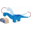 Traukinys BRIO Dinozaurų baterijinis traukinys įvairiaspalvis medinis 3+