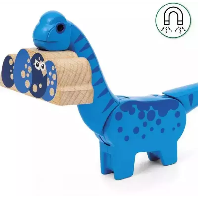 Traukinys BRIO Dinozaurų baterijinis traukinys įvairiaspalvis medinis 3+