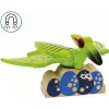 Traukinys BRIO Dinozaurų baterijinis traukinys įvairiaspalvis medinis 3+