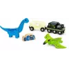 Traukinys BRIO Dinozaurų baterijinis traukinys įvairiaspalvis medinis 3+