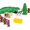 Ravensburger BRIO World raudonas Lola ūkio traukinukų rinkinys – medinis žaislinis traukinukas