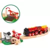 Ravensburger BRIO World raudonas Lola ūkio traukinukų rinkinys – medinis žaislinis traukinukas