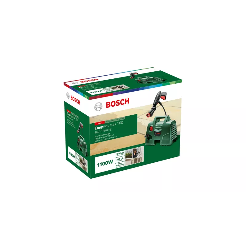 Bosch Easy Aquatak 100 slėginis plovimo aparatas, Kompaktiškas, Elektrinis, 270 l/h, 1100 W, Žalia