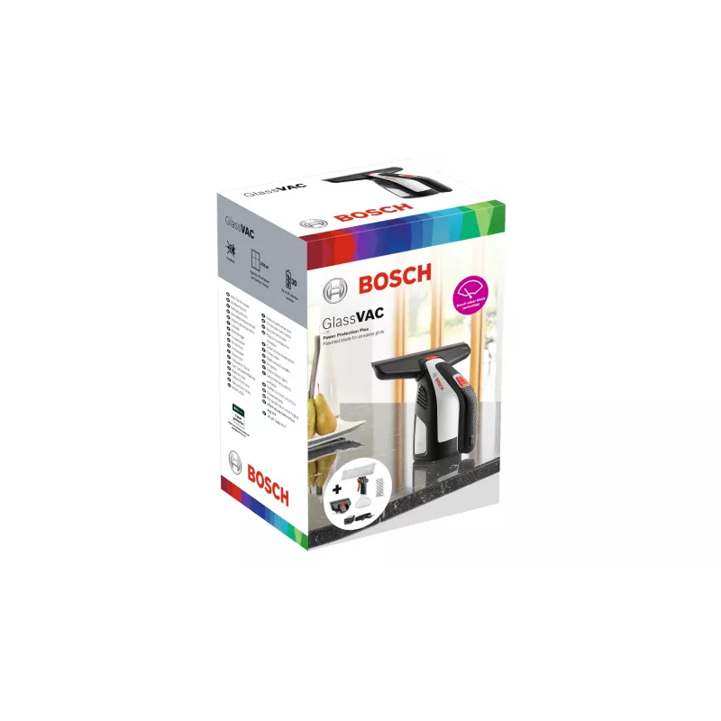 Bosch GlassVAC elektrinis langų valiklis 0,1 L Juoda, Raudona, Sidabrinė