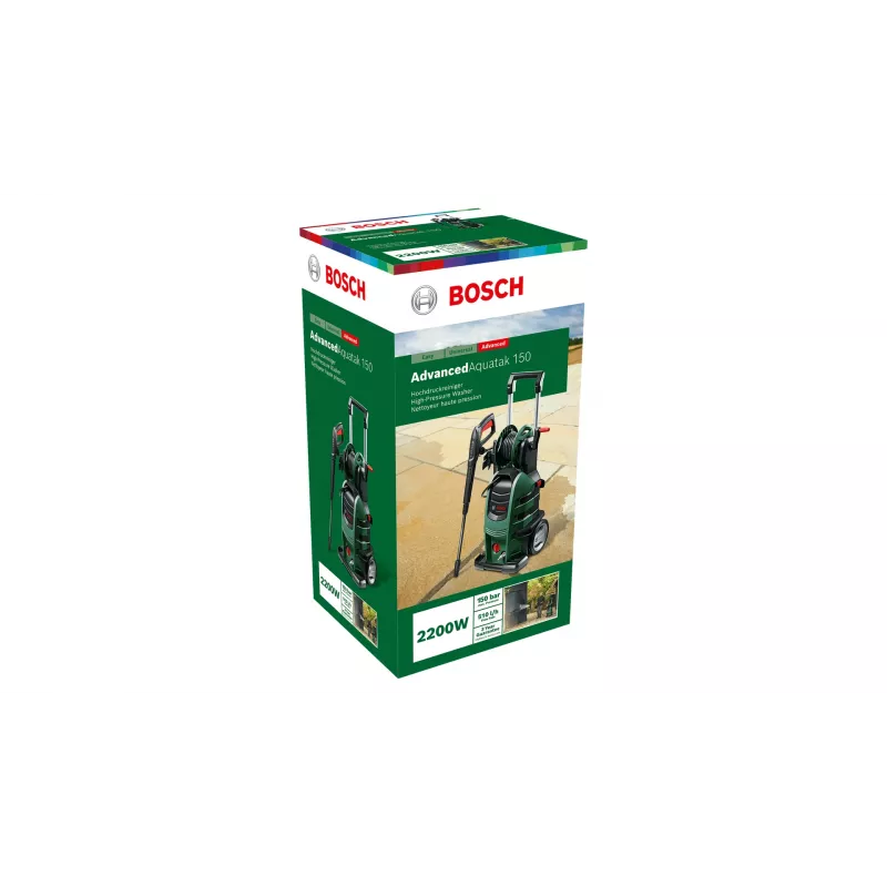 Bosch AdvancedAquatak 150 aukšto slėgio plovimo įrenginys, vertikalus, 510 l/h, 2200 W, juoda, žalia