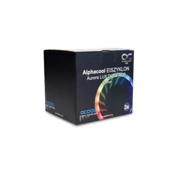 Ventiliatorius Alphacool Eiszyklon Aurora LUX Digital RGB 12 cm Skaidrus