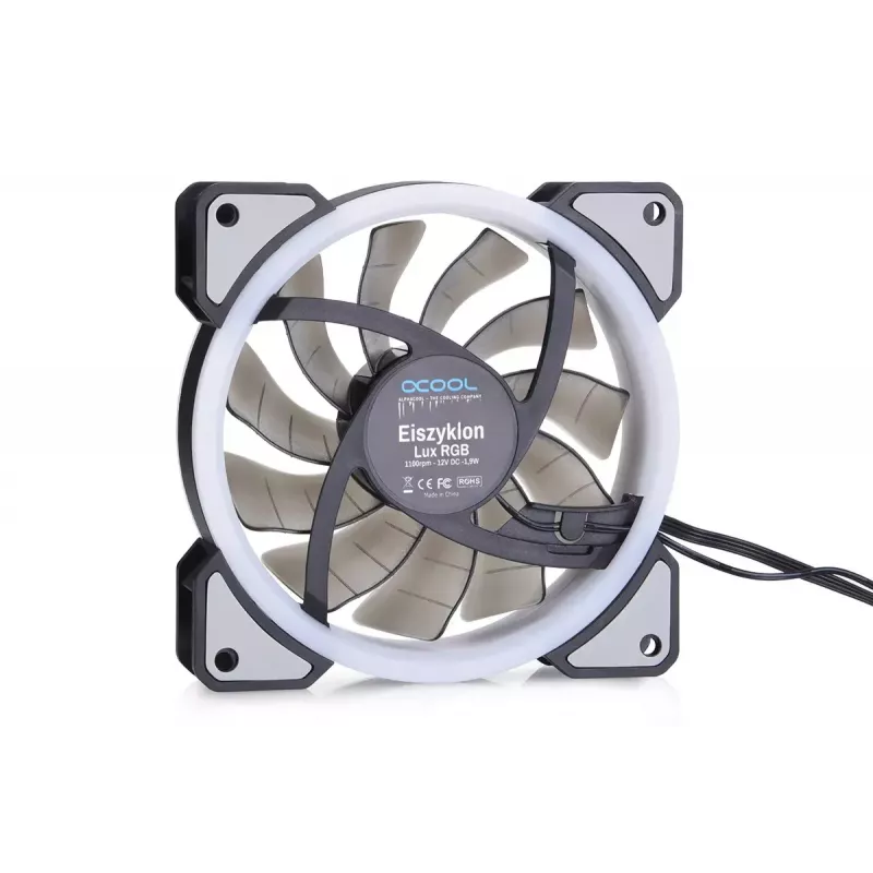 Ventiliatorius Alphacool Eiszyklon Aurora LUX Digital RGB 12 cm Skaidrus