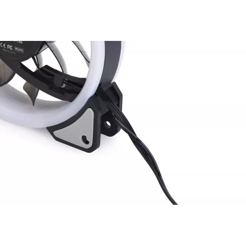 Ventiliatorius Alphacool Eiszyklon Aurora LUX Digital RGB 12 cm Skaidrus