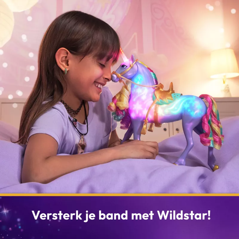 Unicorn Academy Sophia ir šviečiantis interaktyvus žaislinis vienaragis Wildstar su šviesomis, garsais ir muzika, lėlės ir vienaragiai mergaitėms nuo 4 metų