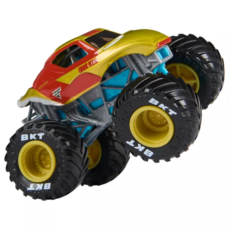 Monster Jam oficialūs „Marvel“ Geležinis žmogus prieš Karo mašiną liejami monstrų sunkvežimiai, 1:64 skalė, žaislai vaikams nuo 3 metų