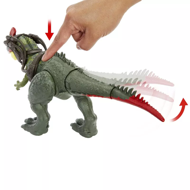 MATTEL Jurassic World GIGANTIC TRACKERS Sinotyrannus žalias raudonas plastikinis 4+