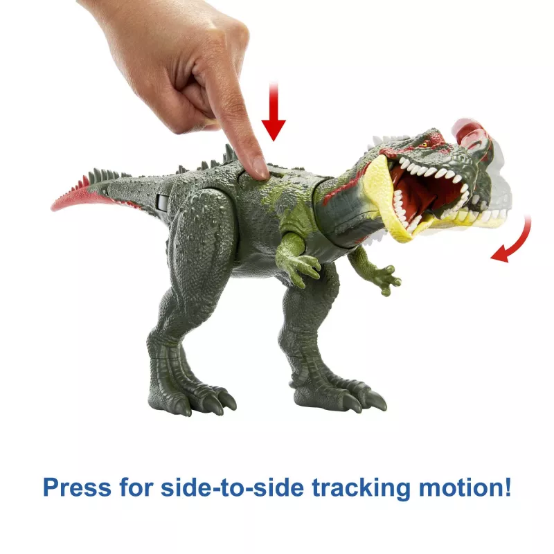 MATTEL Jurassic World GIGANTIC TRACKERS Sinotyrannus žalias raudonas plastikinis 4+
