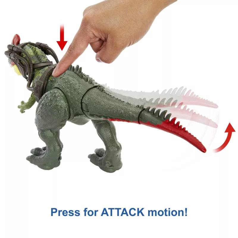 MATTEL Jurassic World GIGANTIC TRACKERS Sinotyrannus žalias raudonas plastikinis 4+