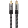 Skaitmeninis optinis garso kabelis WENTRONIC Goobay 65305 TOSLINK–TOSLINK 2 m, varis, paauksuoti kontaktai, juodas/sidabrinis