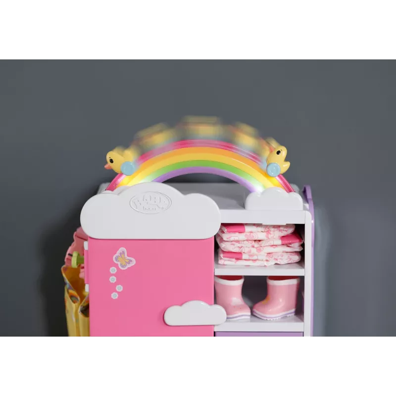 Lėlių spinta Zapf Creation BABY born Rainbow Wardrobe su šviesos efektais