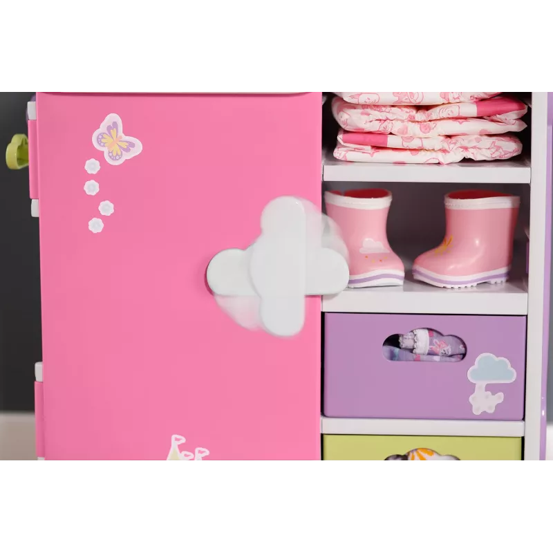 Lėlių spinta Zapf Creation BABY born Rainbow Wardrobe su šviesos efektais