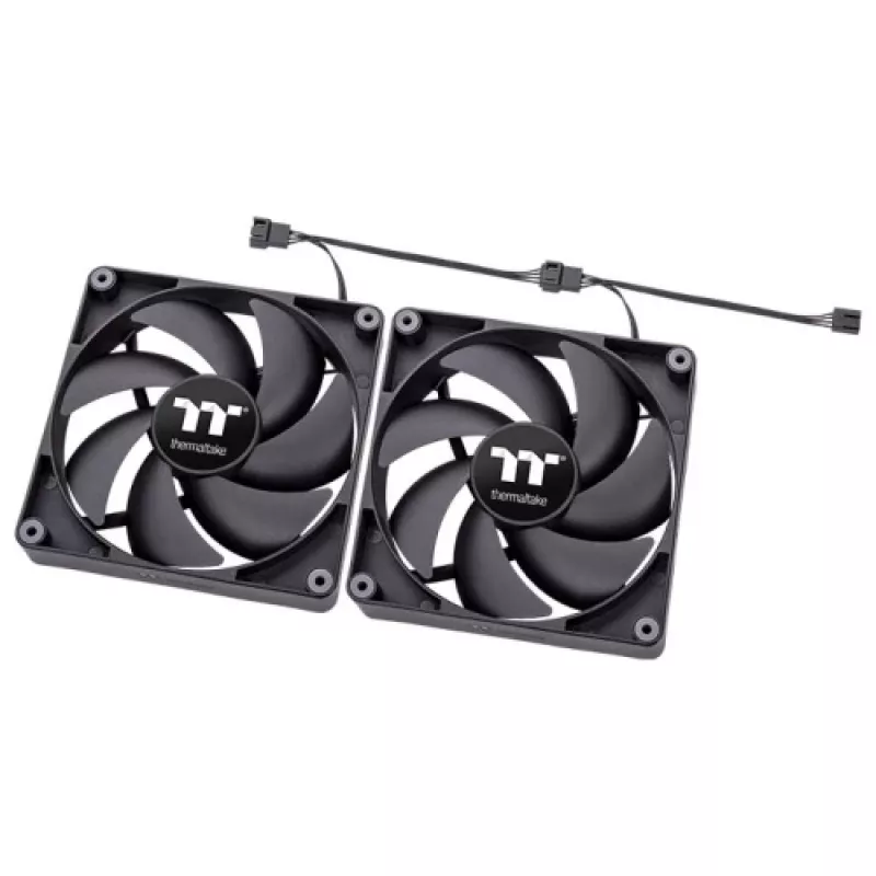 THERMALTAKE CT140 PC aušinimo ventiliatorius - 14 cm - Juodas - 2 vnt. pakuotė