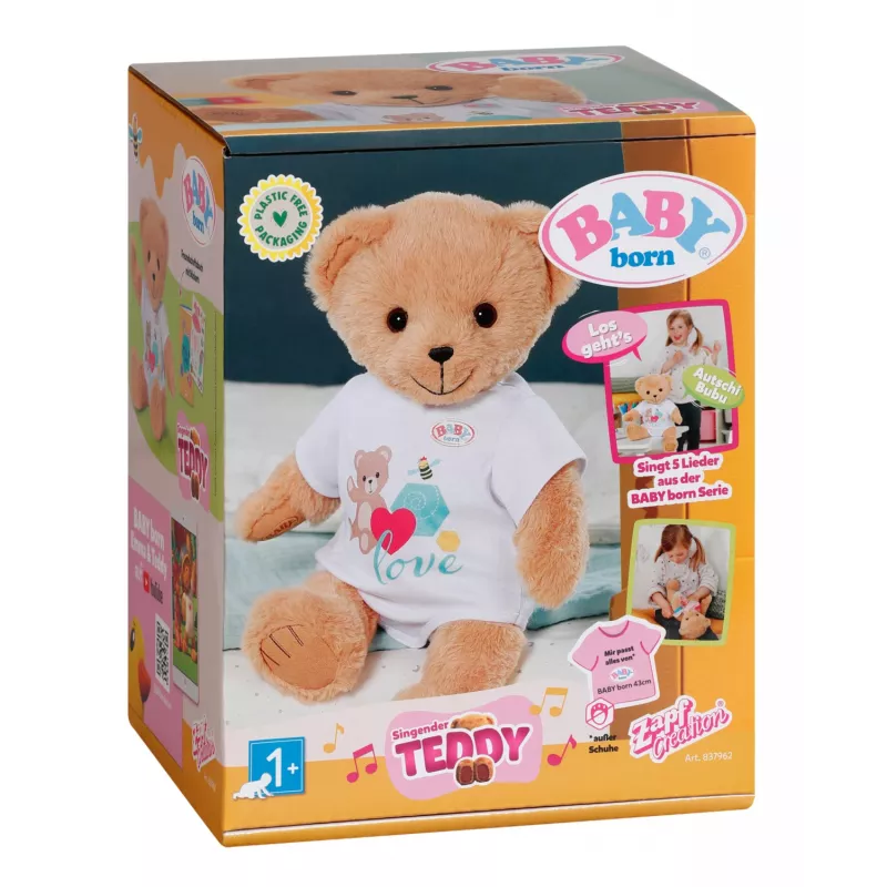 Zapf Creation BABY born Dainuojantis Meškiukas 837962 – pliušinis dainuojantis meškiukas lėlėms