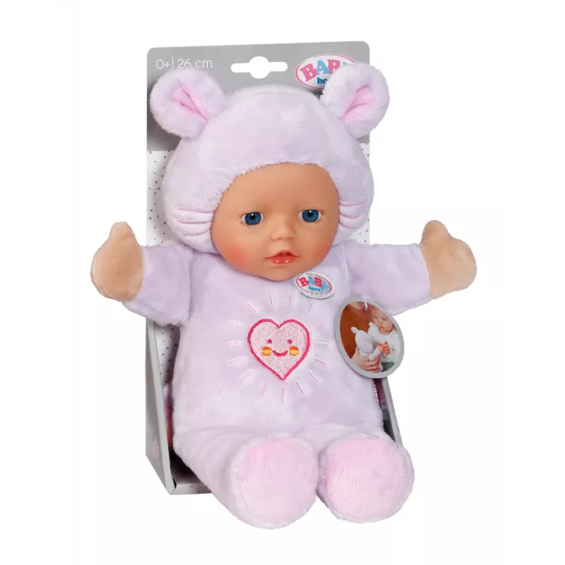 BABY born kūdikėliui Pelė 26 cm, lėlė kūdikis, neutrali lytis, berniukas/mergaitė, 260 mm, įvairiaspalvė