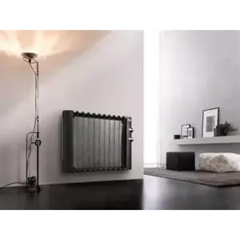 Šildytuvas radiatorinis De'Longhi HMP 1000, mikos elementas, 1000 W, juodas, skirtas naudoti ant grindų, patalpoms iki 60 m³