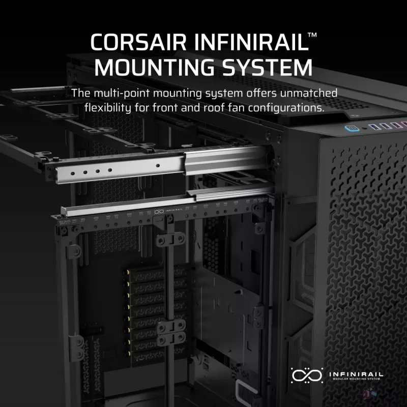 CORSAIR 9000D RGB Airflow Super pilno dėžės korpusas