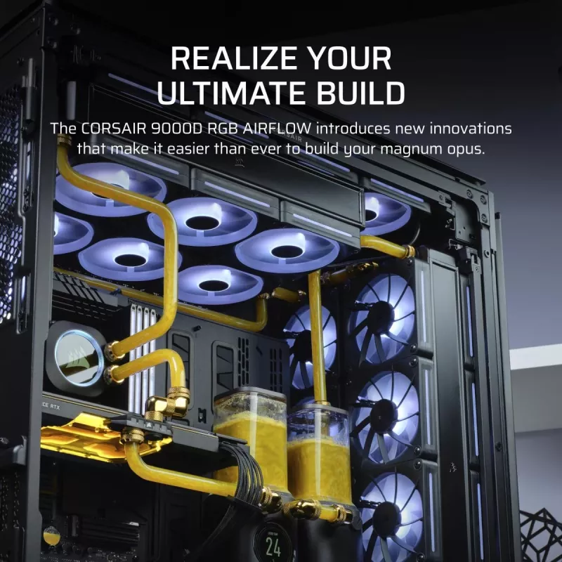 CORSAIR 9000D RGB Airflow Super pilno dėžės korpusas