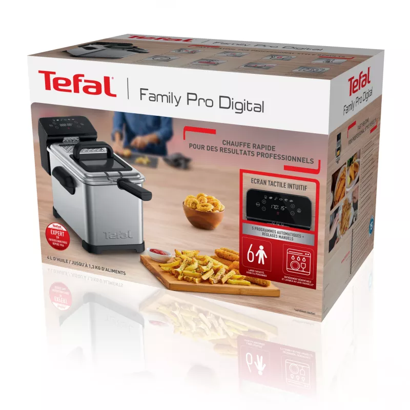 Tefal Family Pro FR507D vienvietė 4 L 2400 W gruzdintuvė, nerūdijantis plienas