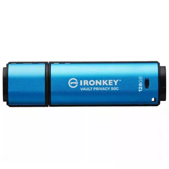 Kingston IronKey 128GB USB-C Vault Privacy 50C AES-256 šifruotas, FIPS 197