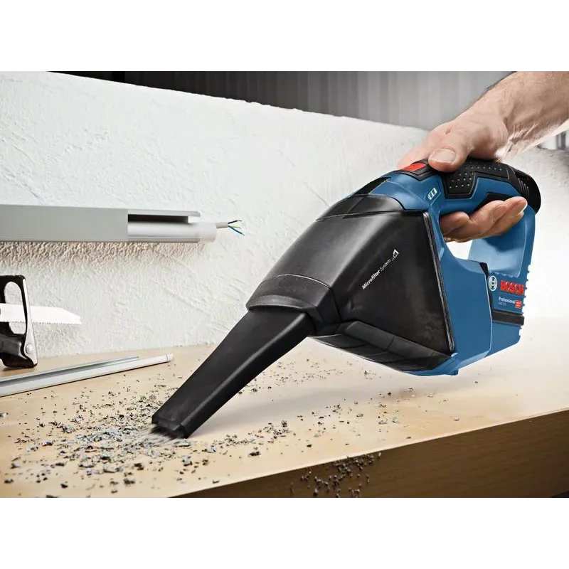Bosch GAS 12V Professional nešiojamasis dulkių siurblys, juoda/mėlyna/raudona, be maišelio