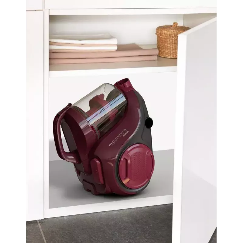 Cikloninis dulkių siurblys ROWENTA Swift Power RO2933 – 750 W, be maišelio, bordo/juodos spalvos, 4,87 kg