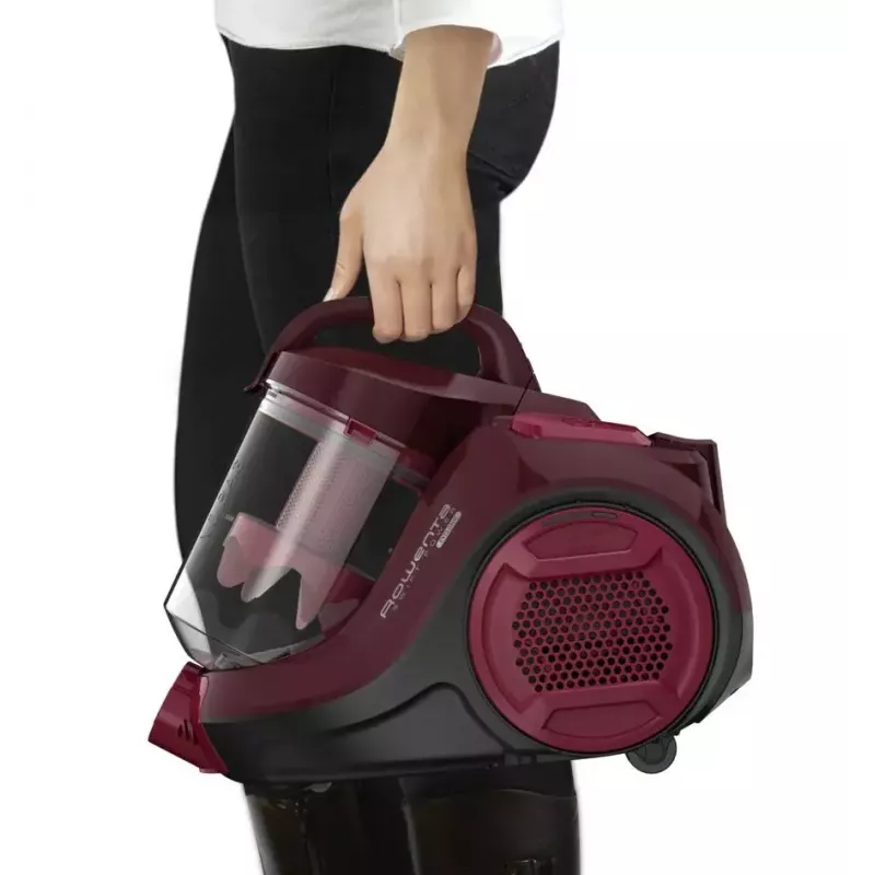 Cikloninis dulkių siurblys ROWENTA Swift Power RO2933 – 750 W, be maišelio, bordo/juodos spalvos, 4,87 kg