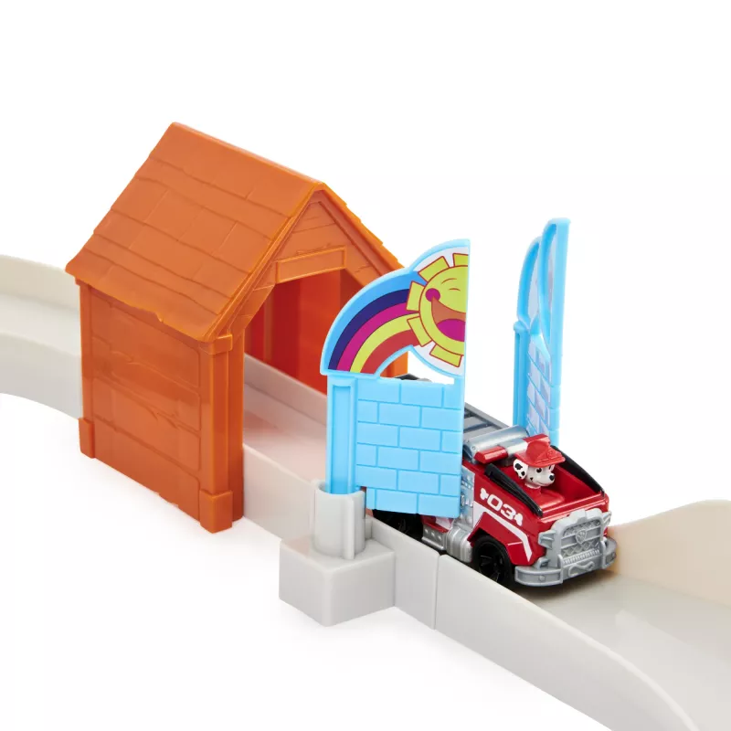 PAW Patrol True Metal Total City Rescue Movie Track Set su išskirtiniu Marshall automobiliu, 1:55 skalė, žaislai vaikams nuo 3 metų