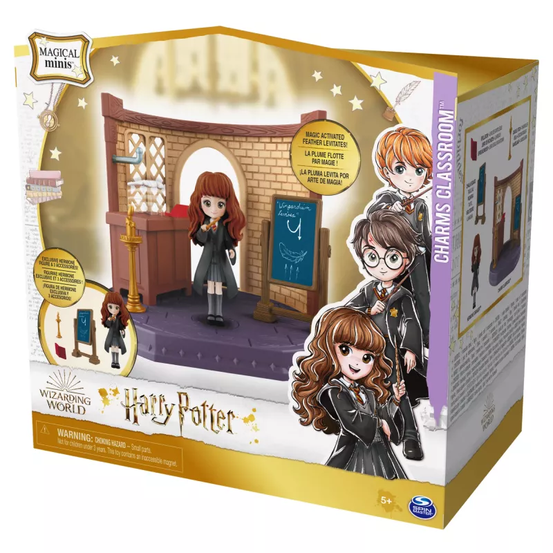 Žaislų rinkinys Harry Potter Magical Minis Charms Classroom su išskirtine Hermionos Granger figūrėle ir aksesuarais